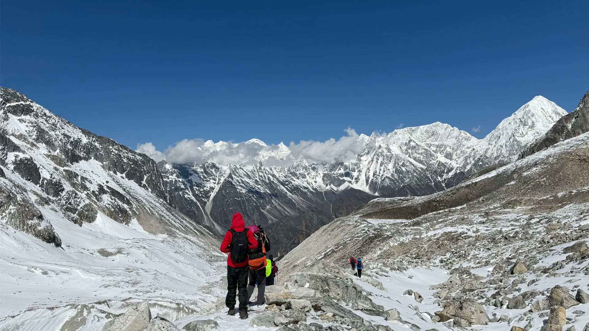 Larkya Pass to Bhimtang - downhill journey
