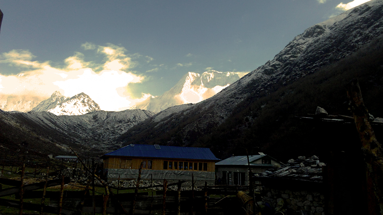 Sunset view - Manaslu Tsum Valley Trek