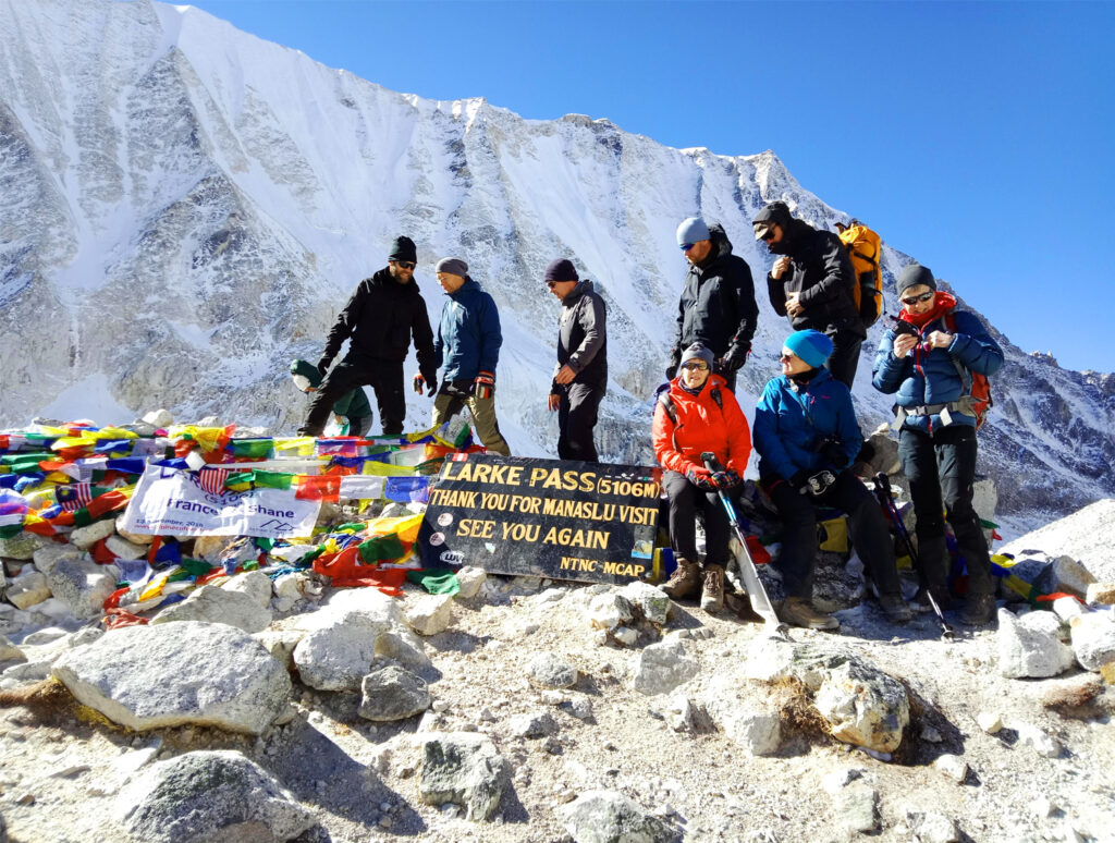 On the top of Larkya Pass