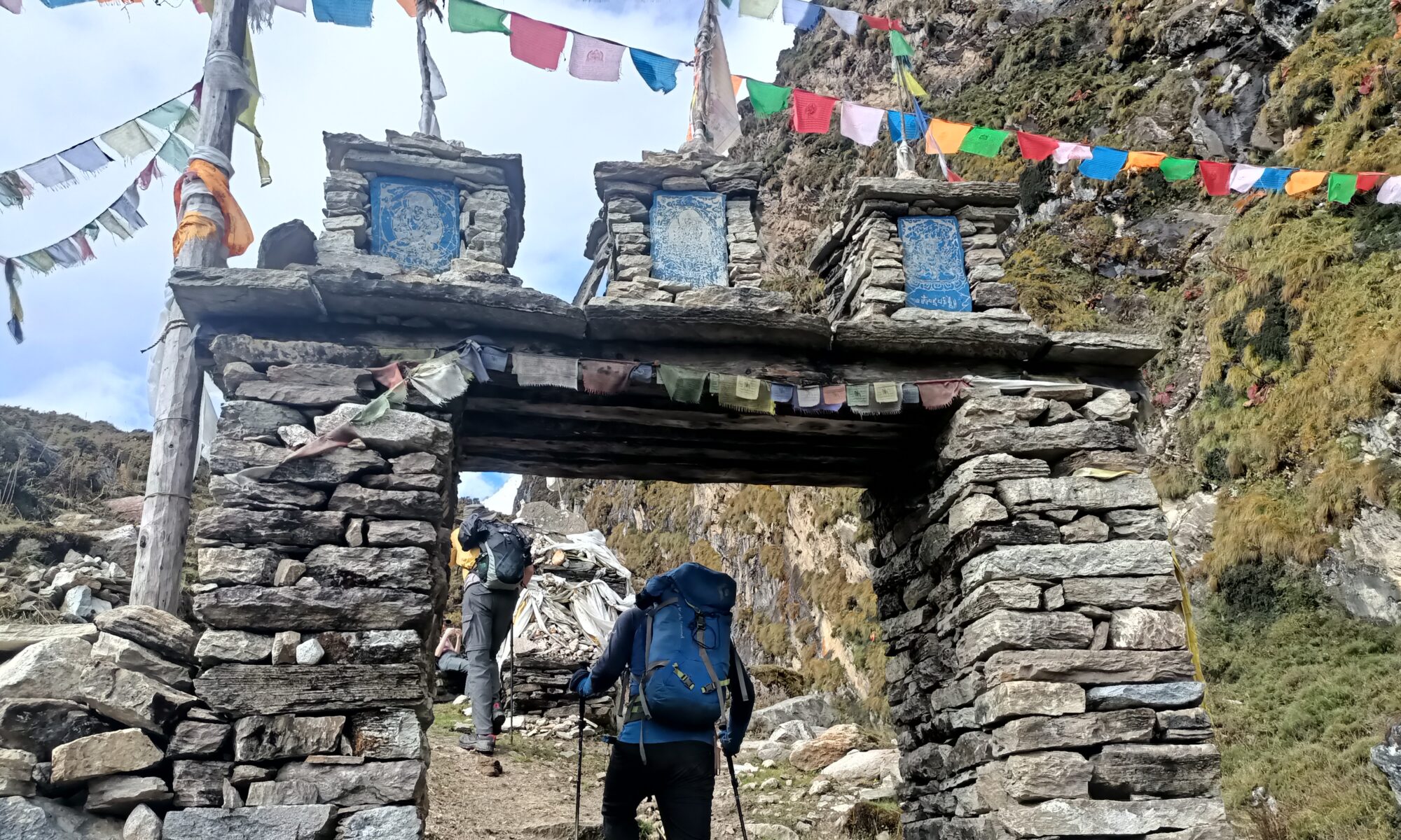 Guide Rajan completed trek with Benjamin and his son