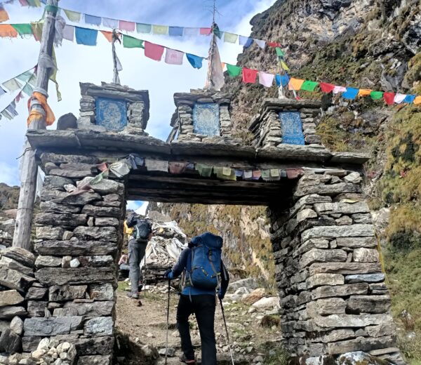 Guide Rajan completed trek with Benjamin and his son