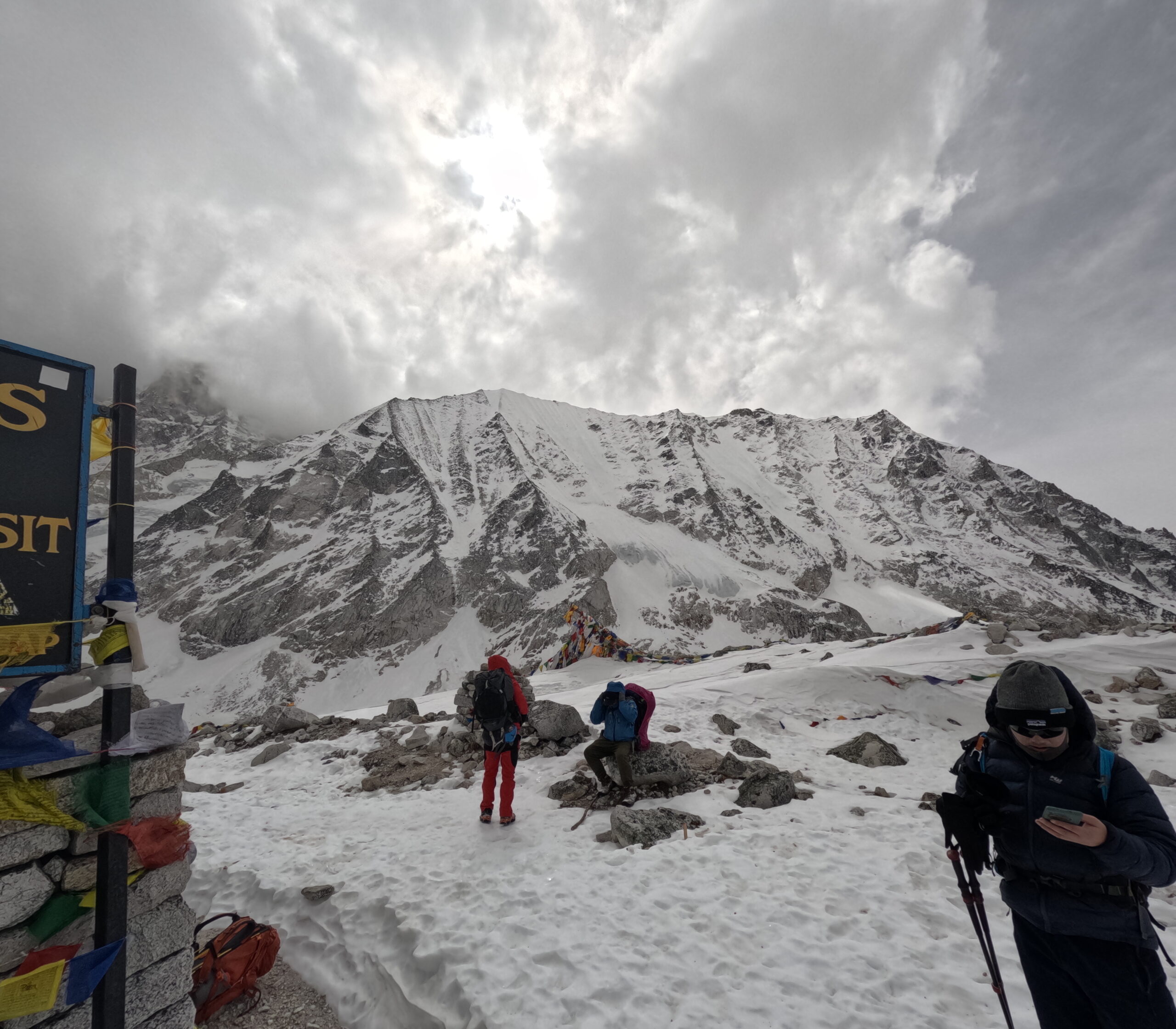 Standing at Larke Pass