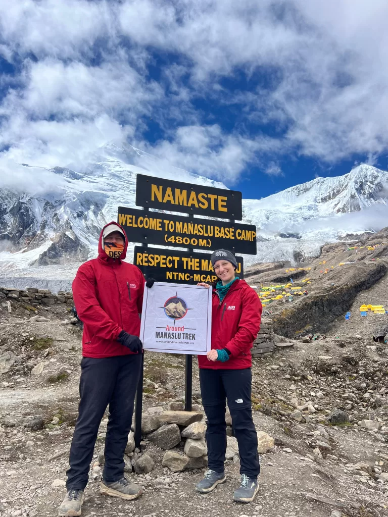 Dana and Nick around manaslut trek
